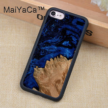 Cargar imagen en el visor de la galería, MaiYaCa Wood Resin Marble Printed Soft Rubber Phone Cases For iphone XR XS MAX 11 Pro MAX X 6 6S 7 8 Plus 5 5S Back Cover Shell