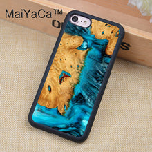 Cargar imagen en el visor de la galería, MaiYaCa Wood Resin Marble Printed Soft Rubber Phone Cases For iphone XR XS MAX 11 Pro MAX X 6 6S 7 8 Plus 5 5S Back Cover Shell