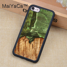 Cargar imagen en el visor de la galería, MaiYaCa Wood Resin Marble Printed Soft Rubber Phone Cases For iphone XR XS MAX 11 Pro MAX X 6 6S 7 8 Plus 5 5S Back Cover Shell