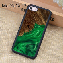 Cargar imagen en el visor de la galería, MaiYaCa Wood Resin Marble Printed Soft Rubber Phone Cases For iphone XR XS MAX 11 Pro MAX X 6 6S 7 8 Plus 5 5S Back Cover Shell