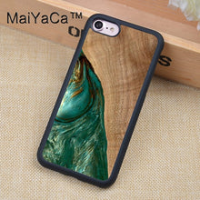 Cargar imagen en el visor de la galería, MaiYaCa Wood Resin Marble Printed Soft Rubber Phone Cases For iphone XR XS MAX 11 Pro MAX X 6 6S 7 8 Plus 5 5S Back Cover Shell