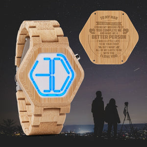 reloj hombre BOBO BIRD LED Wood Quartz Watches Engrave Back Cover Digital Night Vision Calendar Wristwatch Minimal Time Display