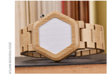 Cargar imagen en el visor de la galería, reloj hombre BOBO BIRD LED Wood Quartz Watches Engrave Back Cover Digital Night Vision Calendar Wristwatch Minimal Time Display
