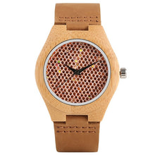 Cargar imagen en el visor de la galería, 2019 Natural Black Ebony Wood Bamboo Watch Womens Standard Glitter Dial Quartz Wrist Watch Ladies Elegant Eco Friendly Hour
