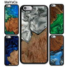 Cargar imagen en el visor de la galería, MaiYaCa Wood Resin Marble Printed Soft Rubber Phone Cases For iphone XR XS MAX 11 Pro MAX X 6 6S 7 8 Plus 5 5S Back Cover Shell
