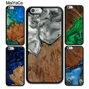 MaiYaCa Wood Resin Marble Printed Soft Rubber Phone Cases For iphone XR XS MAX 11 Pro MAX X 6 6S 7 8 Plus 5 5S Back Cover Shell