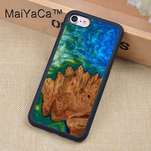 MaiYaCa Wood Resin Marble Printed Soft Rubber Phone Cases For iphone XR XS MAX 11 Pro MAX X 6 6S 7 8 Plus 5 5S Back Cover Shell