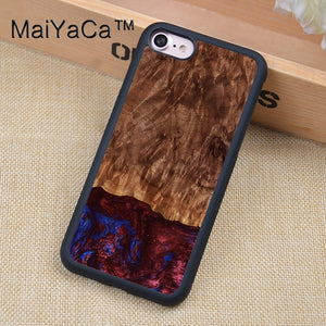 MaiYaCa Wood Resin Marble Printed Soft Rubber Phone Cases For iphone XR XS MAX 11 Pro MAX X 6 6S 7 8 Plus 5 5S Back Cover Shell