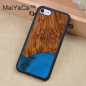 MaiYaCa Wood Resin Marble Printed Soft Rubber Phone Cases For iphone XR XS MAX 11 Pro MAX X 6 6S 7 8 Plus 5 5S Back Cover Shell