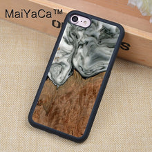 Cargar imagen en el visor de la galería, MaiYaCa Wood Resin Marble Printed Soft Rubber Phone Cases For iphone XR XS MAX 11 Pro MAX X 6 6S 7 8 Plus 5 5S Back Cover Shell
