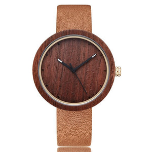 Retro Wood Watch Men Quartz Wrist Watches Casual Wooden Watch Case Male Soft Leather Strap Clock Eco-friendly Reloj de madera