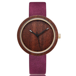 Retro Wood Watch Men Quartz Wrist Watches Casual Wooden Watch Case Male Soft Leather Strap Clock Eco-friendly Reloj de madera