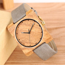 Cargar imagen en el visor de la galería, Fashion Gray Men&#39;s Wood Watch Timekeeper Unique Square Dial Simple Design Quartz Watch Movement Eco-friendly Natural Wooden Watc
