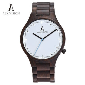 Wood Clock Designer Watches Men High Quality Wooden Watch Eco friendly Ebony Wood Band Watch Quartz Times Mechanism